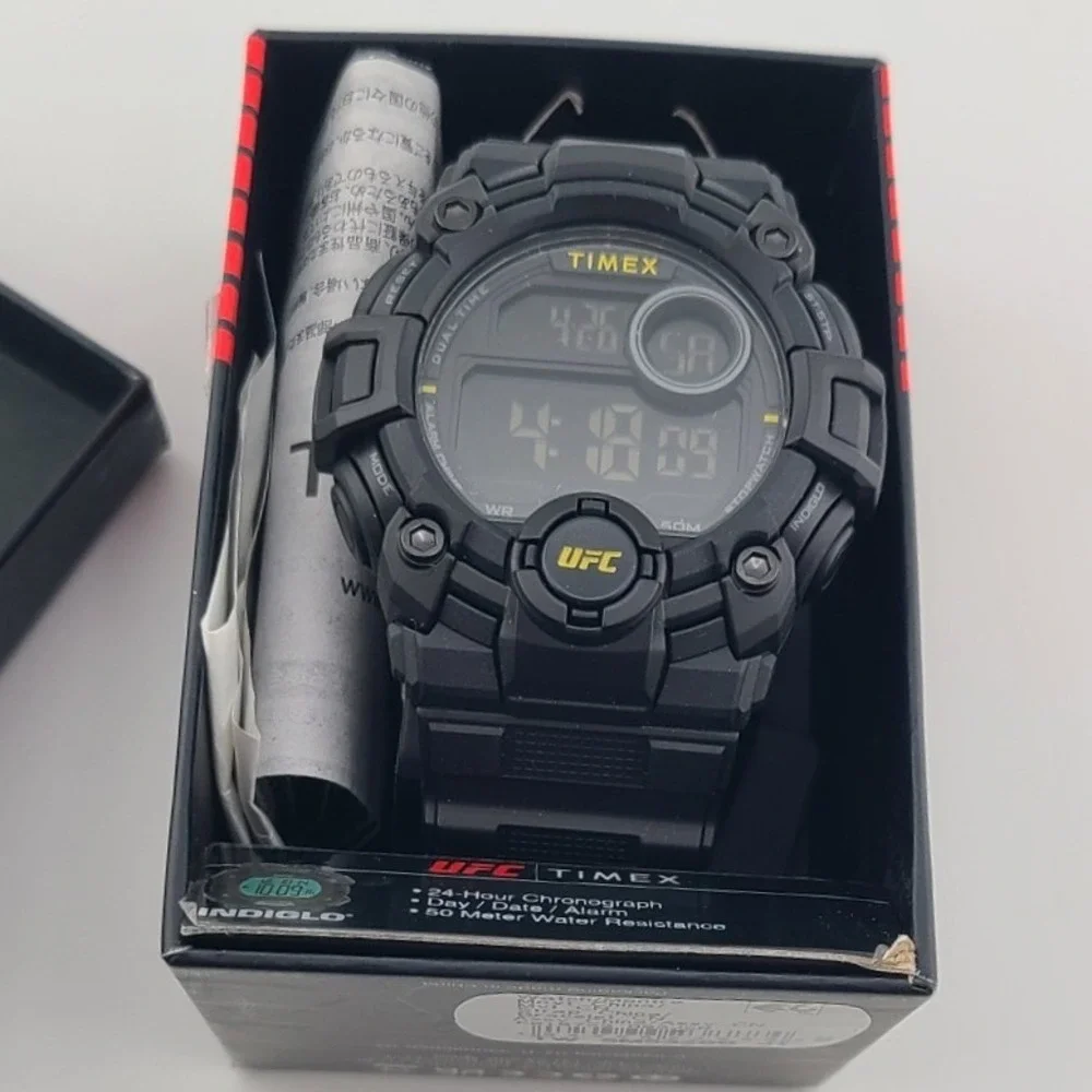 Timex UFC Official Timekeeper Men's Digital Watch Black Chronograph